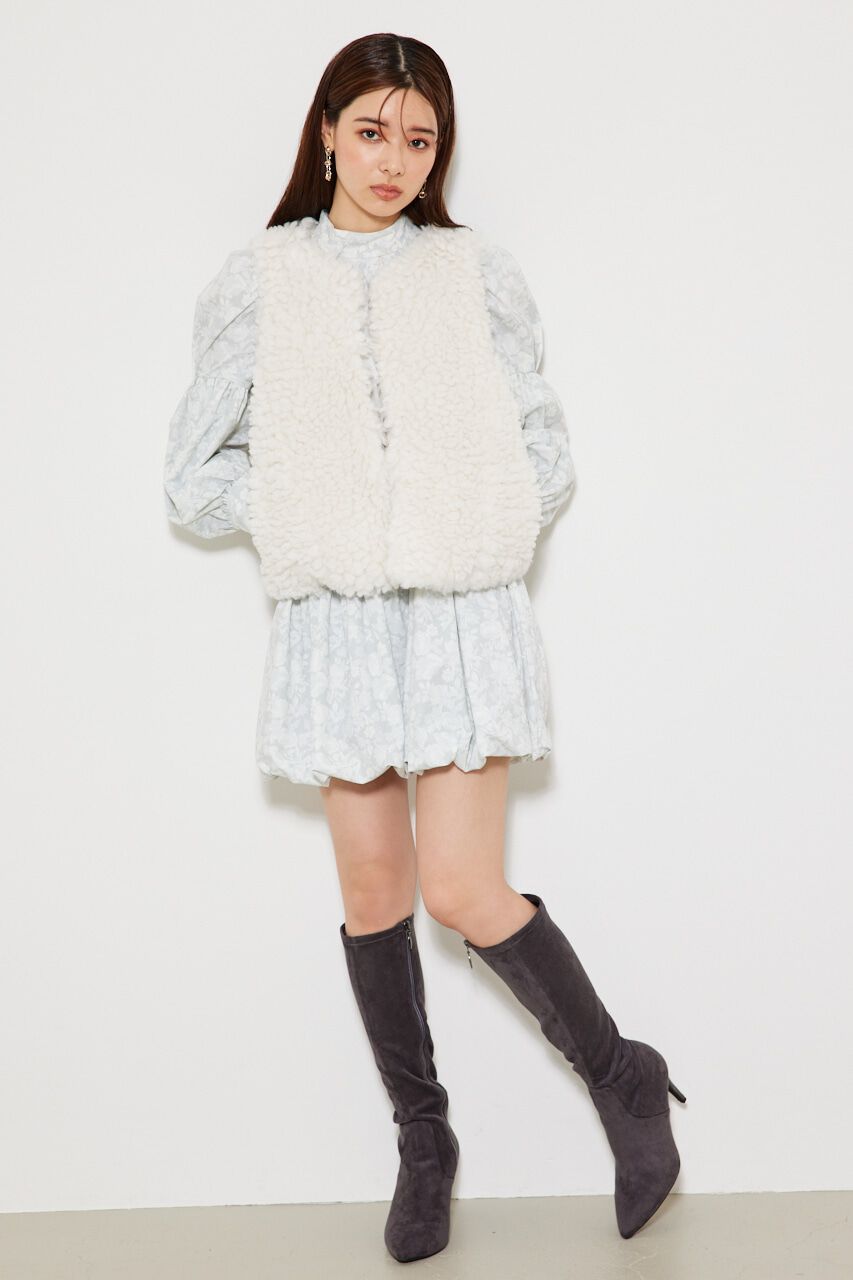 rienda「フラッフィーファーベスト」|ダウンベスト・ベスト|