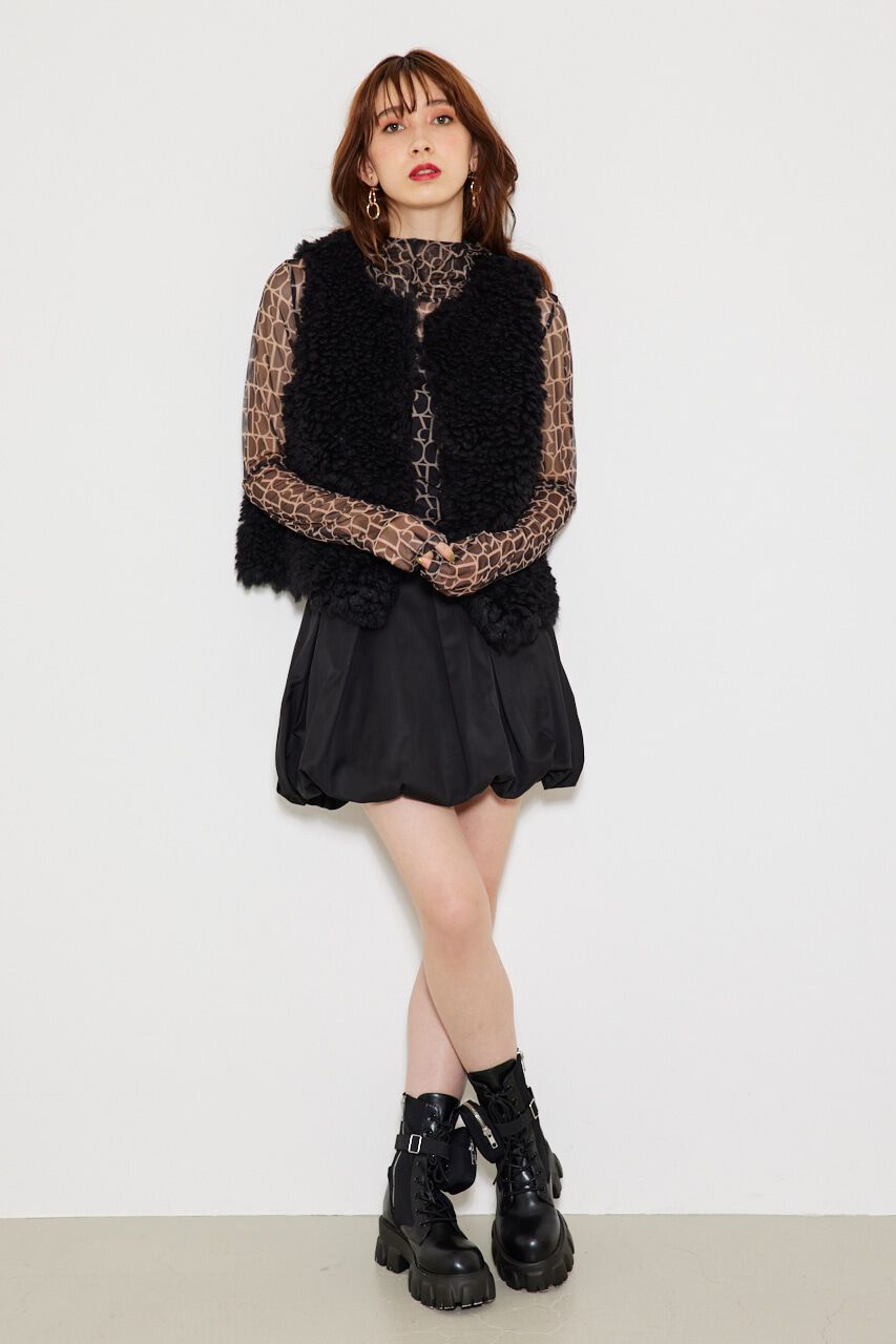 rienda「フラッフィーファーベスト」|ダウンベスト・ベスト|