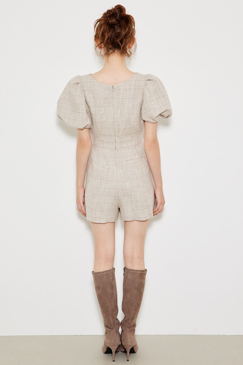 rienda「パフSLVツイードショートロンパース」|その他|