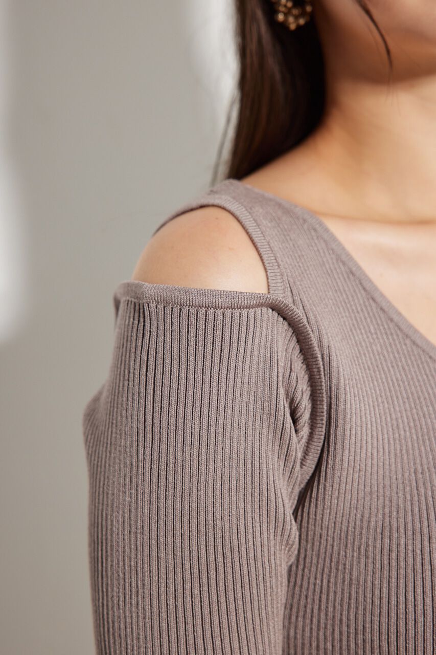 rienda「2WAYランダムチェックグリッターKnit OP」|ワンピース|