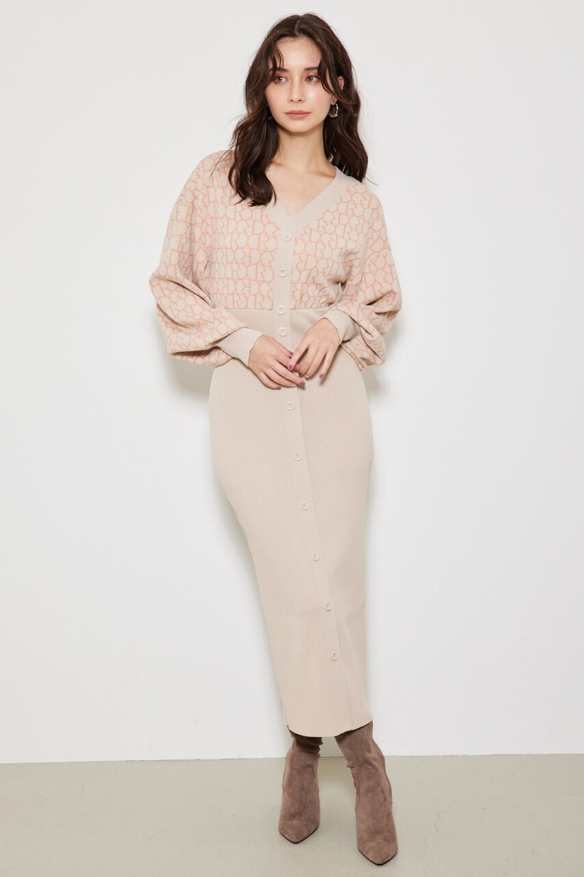 rienda「RモノグラムKnit OP」|ワンピース|