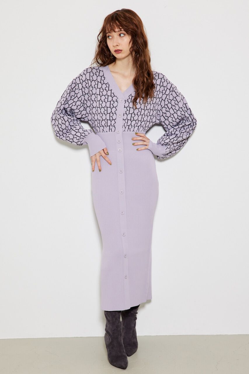 rienda「RモノグラムKnit OP」|ワンピース|