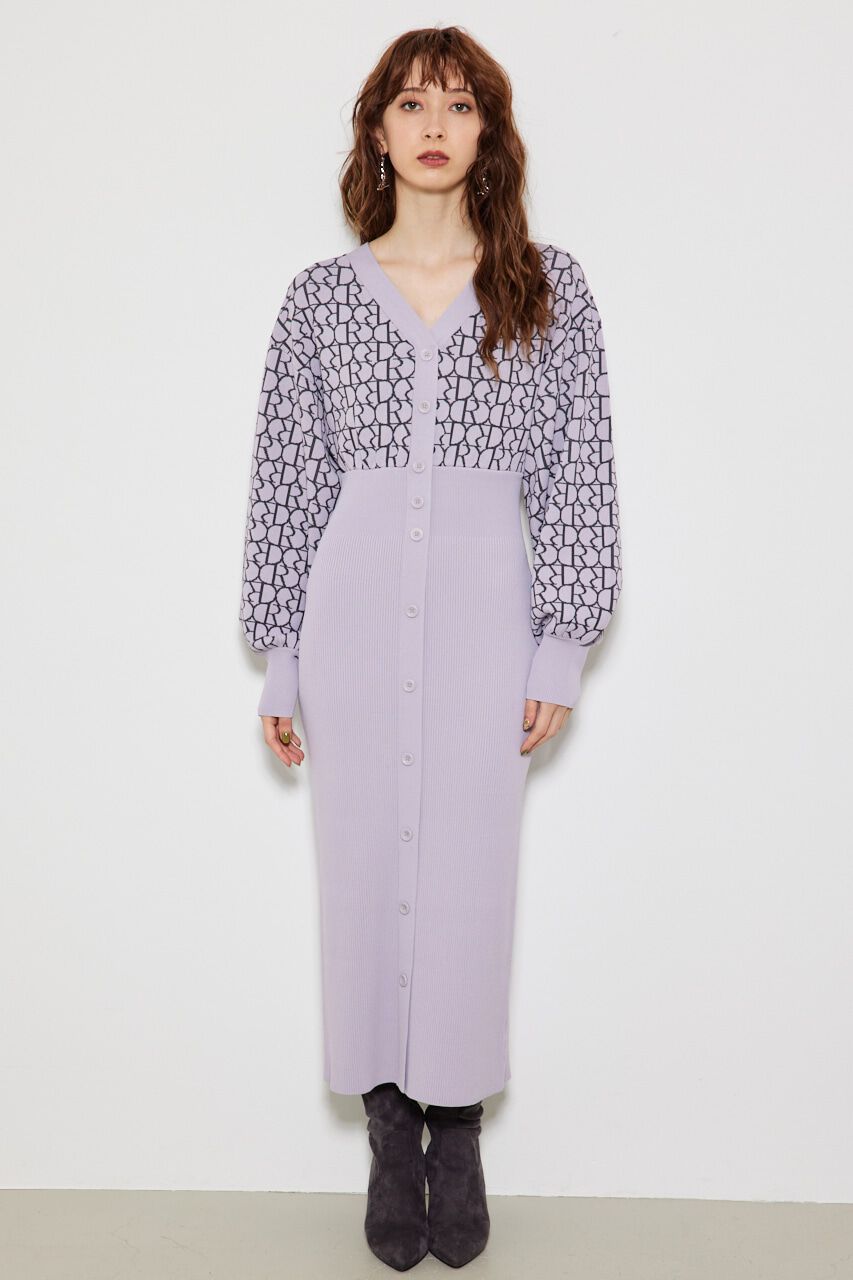 rienda「RモノグラムKnit OP」|ワンピース|