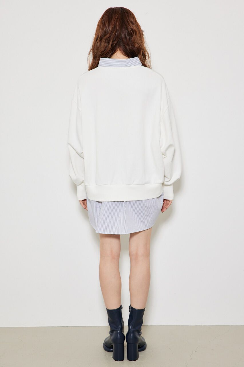 rienda「シャツコンビスウェットOP」|ワンピース|