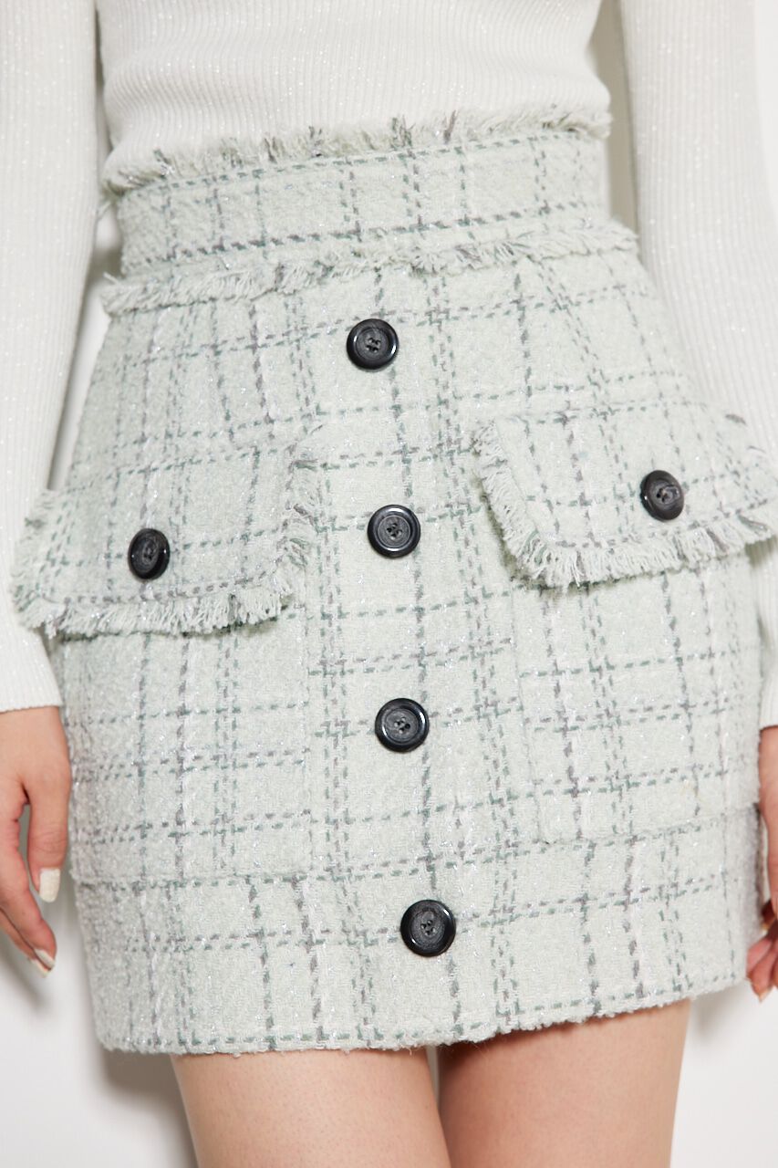 rienda「ツイードウールMIX J/WミニSK」|スカート|
