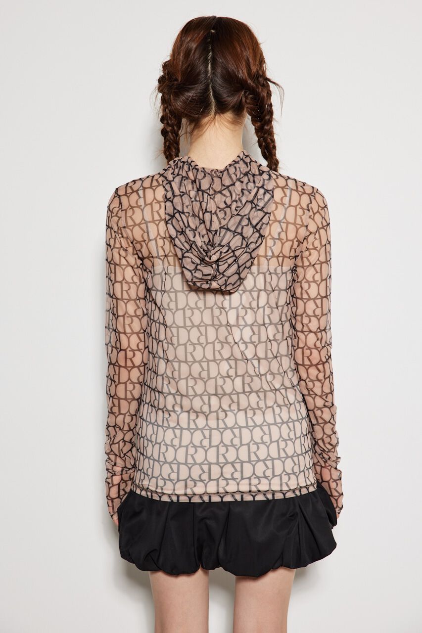 rienda「RモノグラムフーディーシアーTOP」|Tシャツ・カットソー|