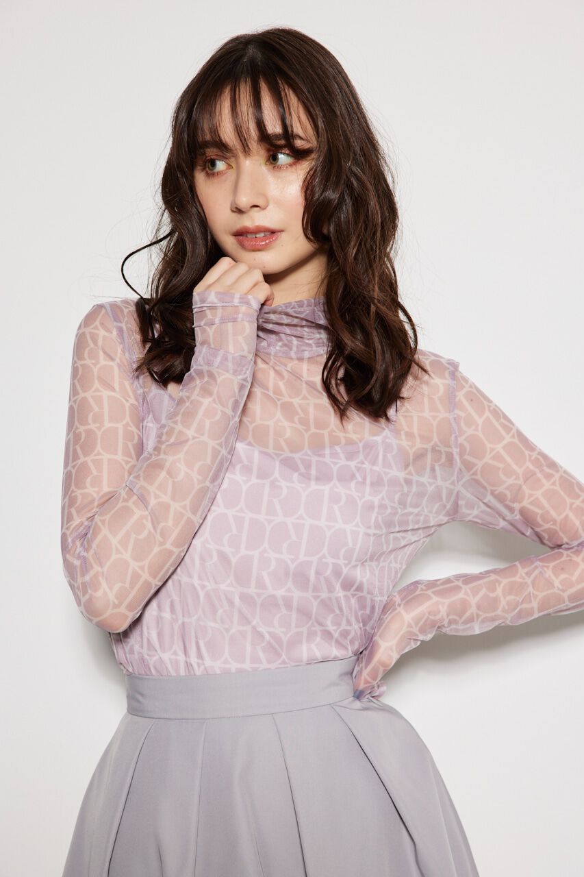 rienda「RモノグラムフーディーシアーTOP」|Tシャツ・カットソー|PNK