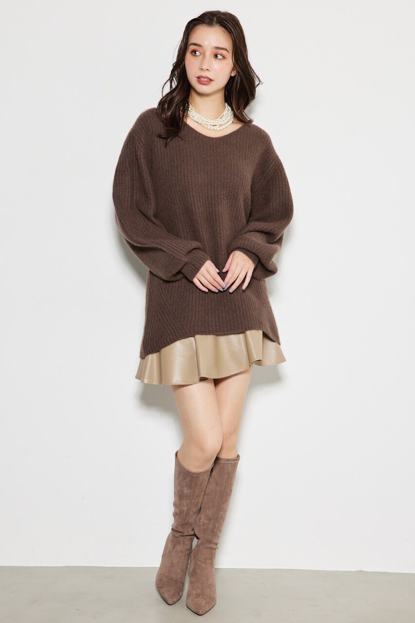 rienda「ラクーンMIXKnitTOP」|ニット・セーター|