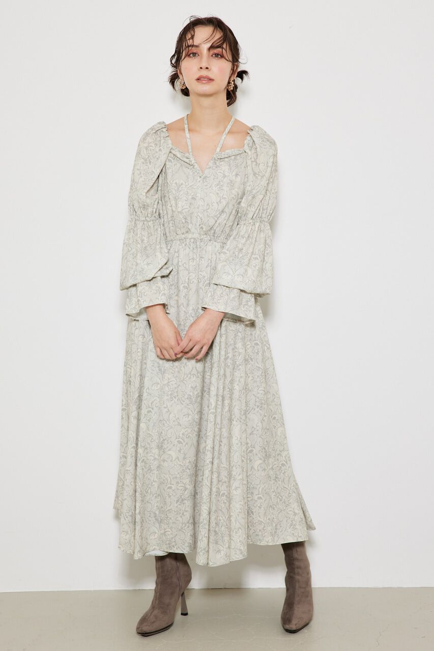 rienda「ドローストリングVNフレアOP」|ワンピース|