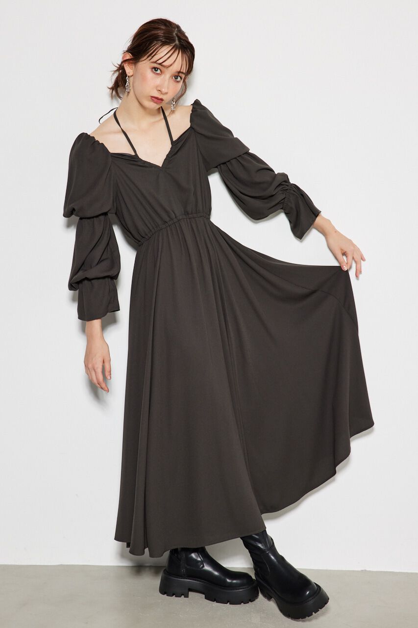 rienda「ドローストリングVNフレアOP」|ワンピース|D/GRY3