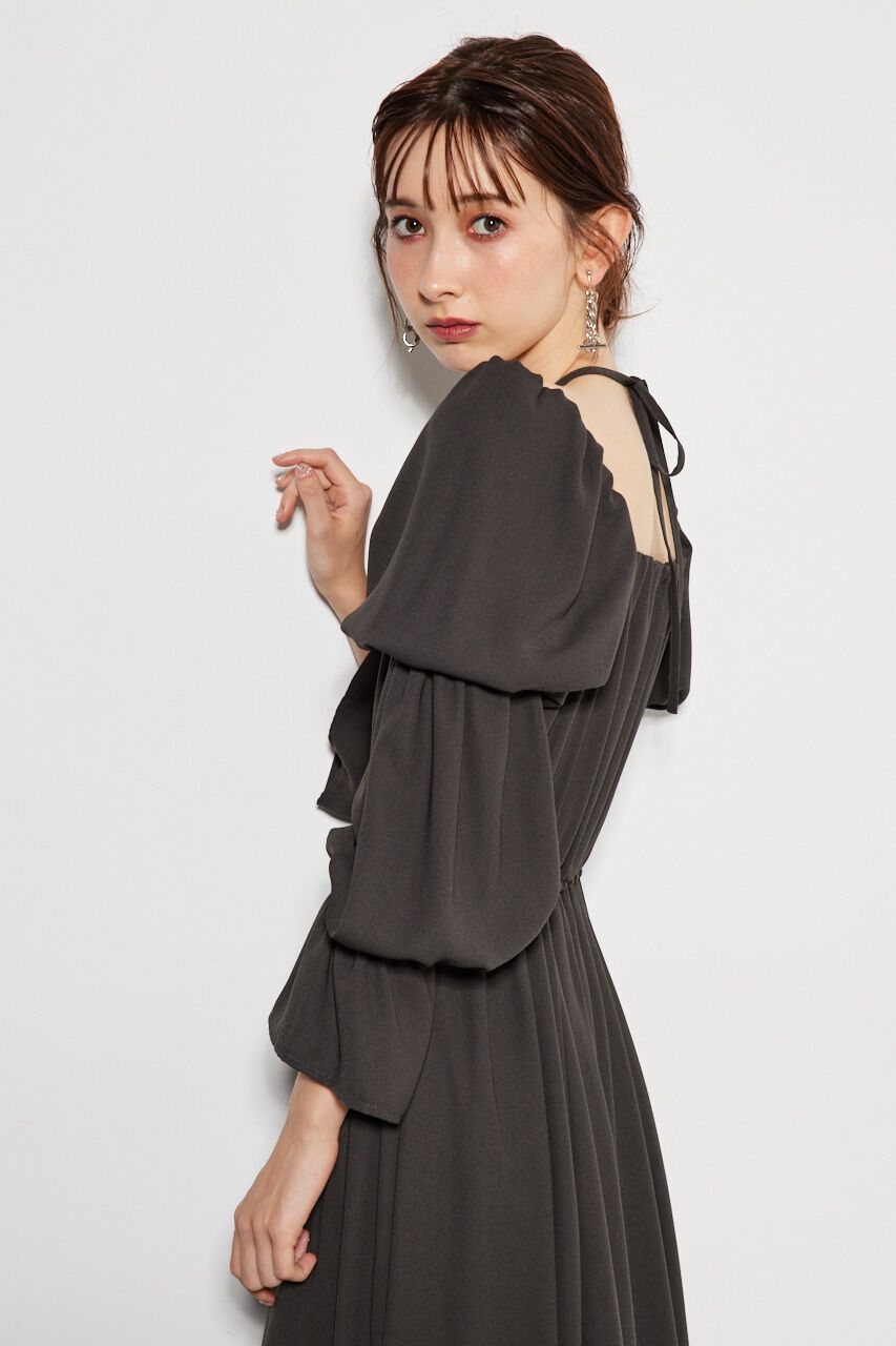 rienda「ドローストリングVNフレアOP」|ワンピース|