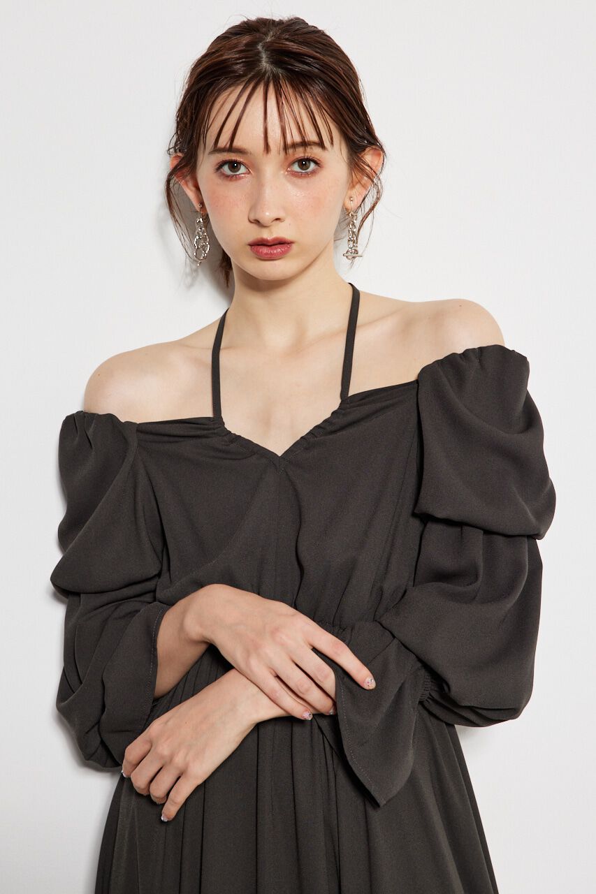 rienda「ドローストリングVNフレアOP」|ワンピース|