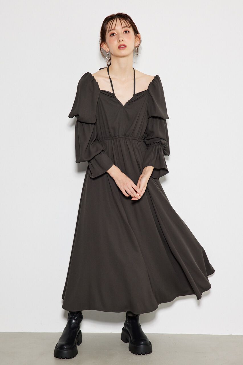 rienda「ドローストリングVNフレアOP」|ワンピース|