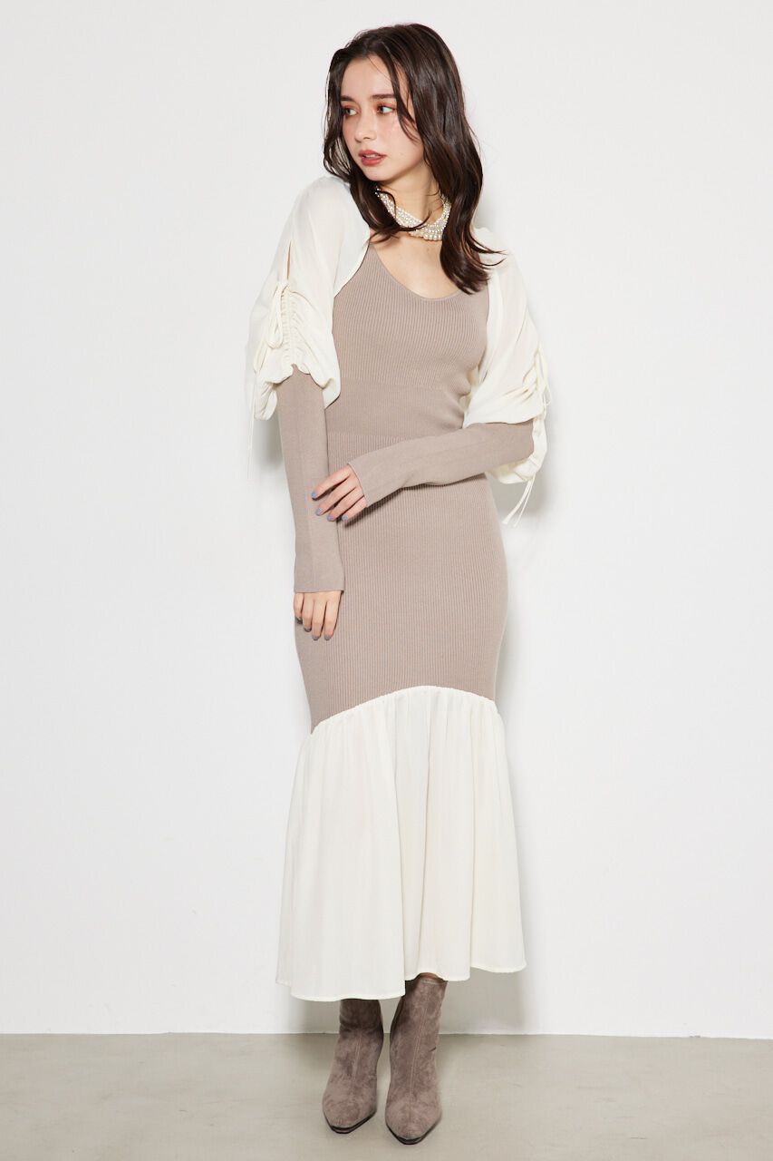 rienda「2WAYニュアンスマーメイドKnit OP」|ワンピース|