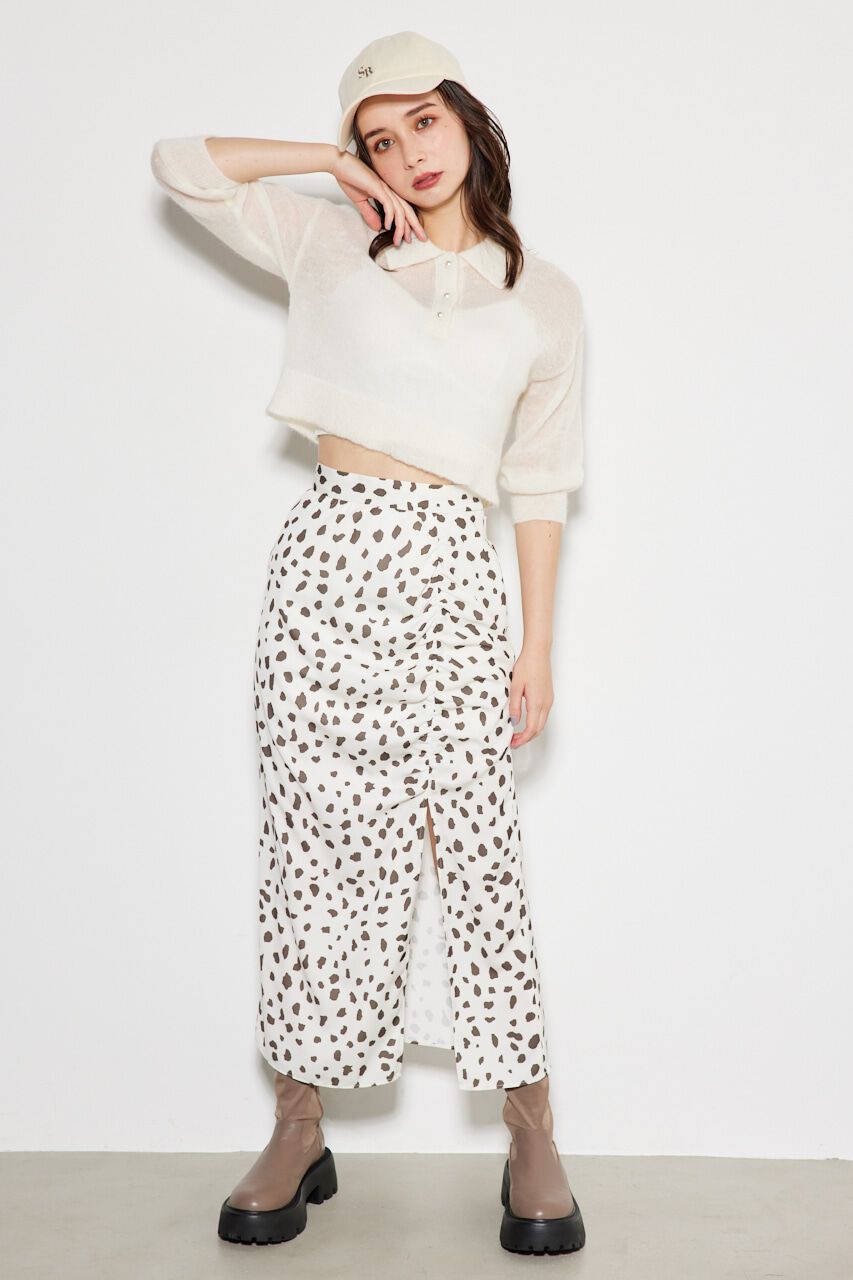 rienda「シアーパフポロKnit TOP」|ニット・セーター|