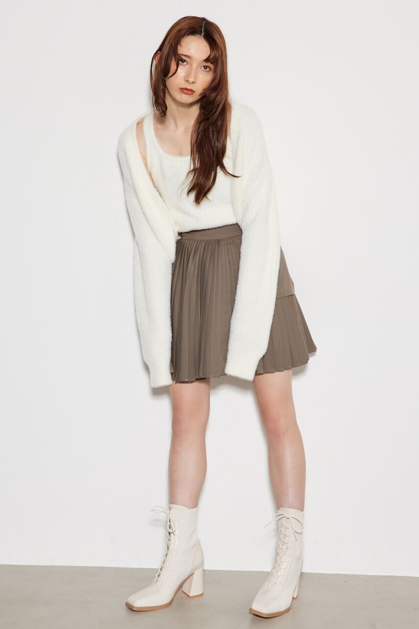 rienda「シャギーレイヤードキャミデザイン TOP」|ニット・セーター|