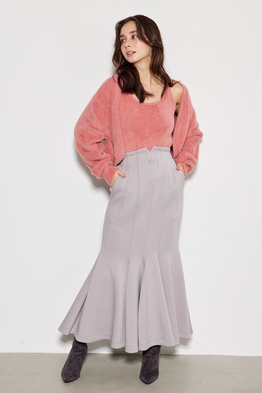 rienda「シャギーレイヤードキャミデザイン TOP」|ニット・セーター|