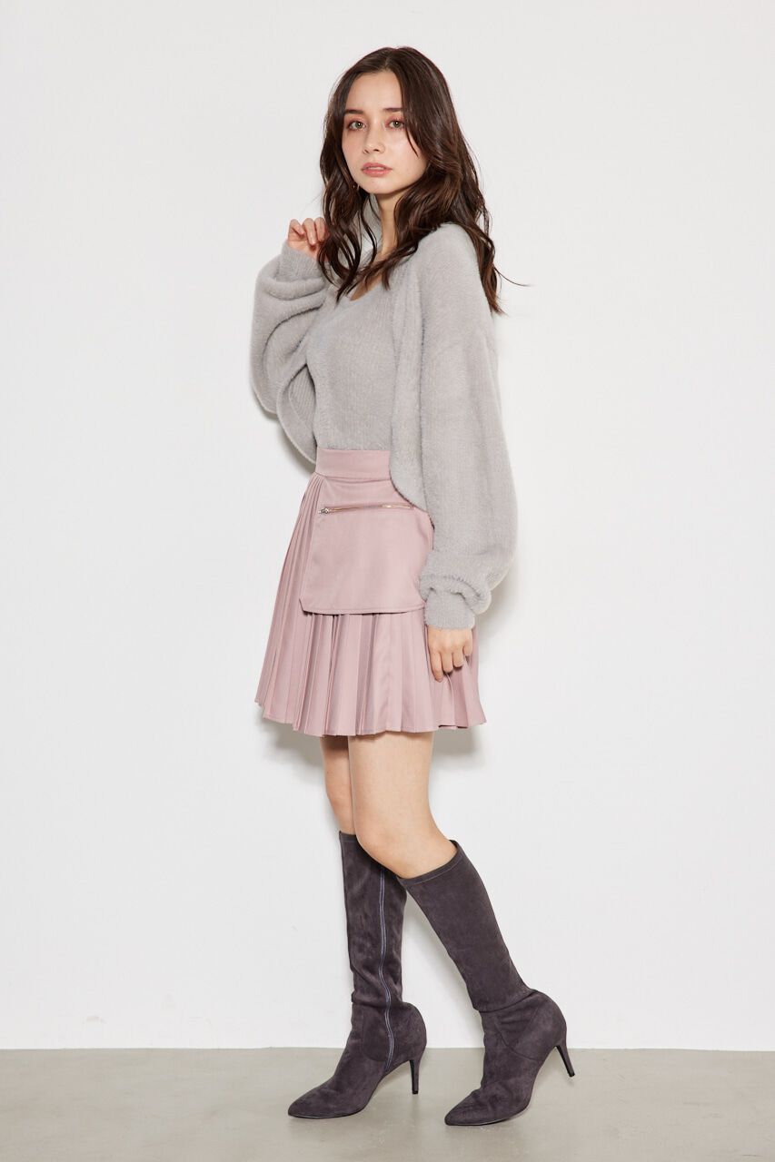 rienda「シャギーレイヤードキャミデザイン TOP」|ニット・セーター|