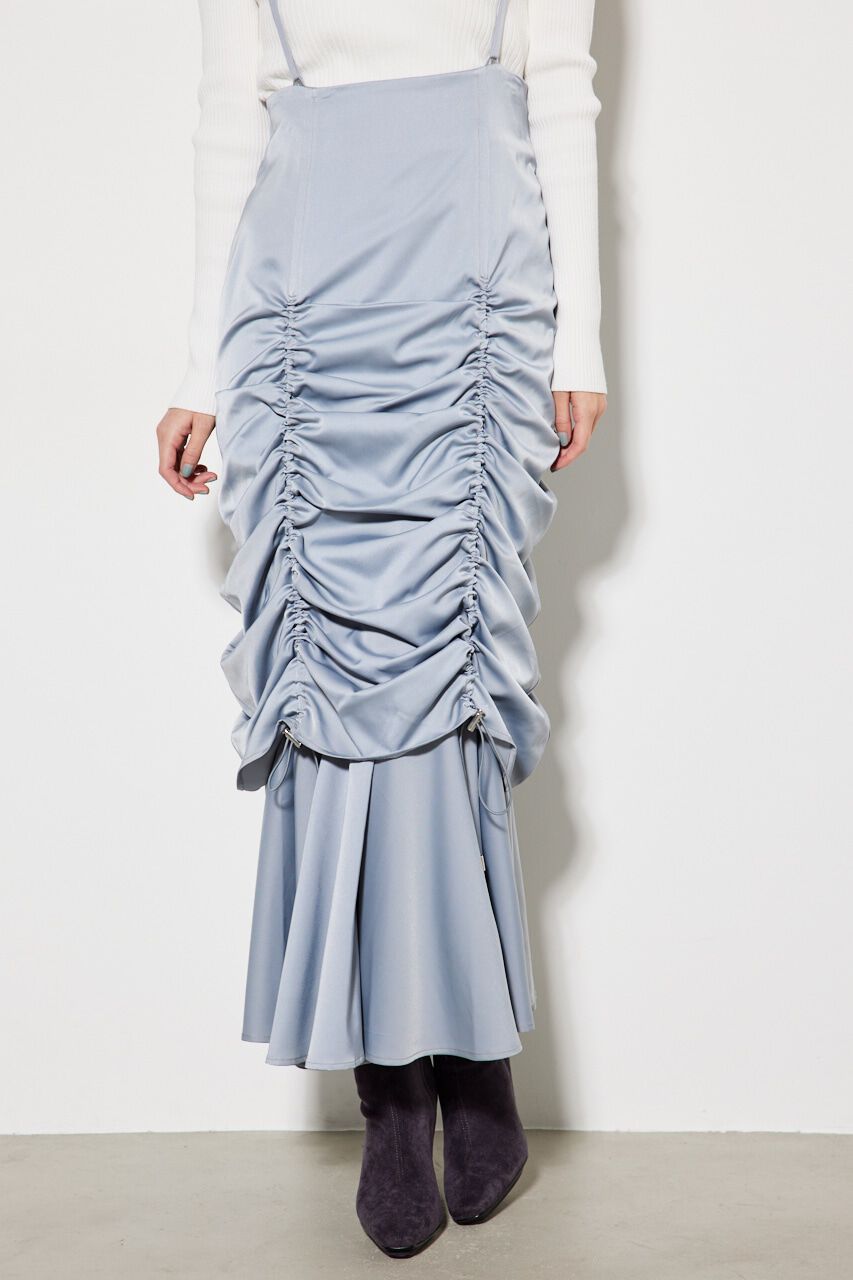 rienda「ドローストリングサスペンダーSK」|スカート|