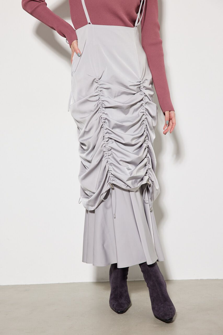 rienda「ドローストリングサスペンダーSK」|スカート|