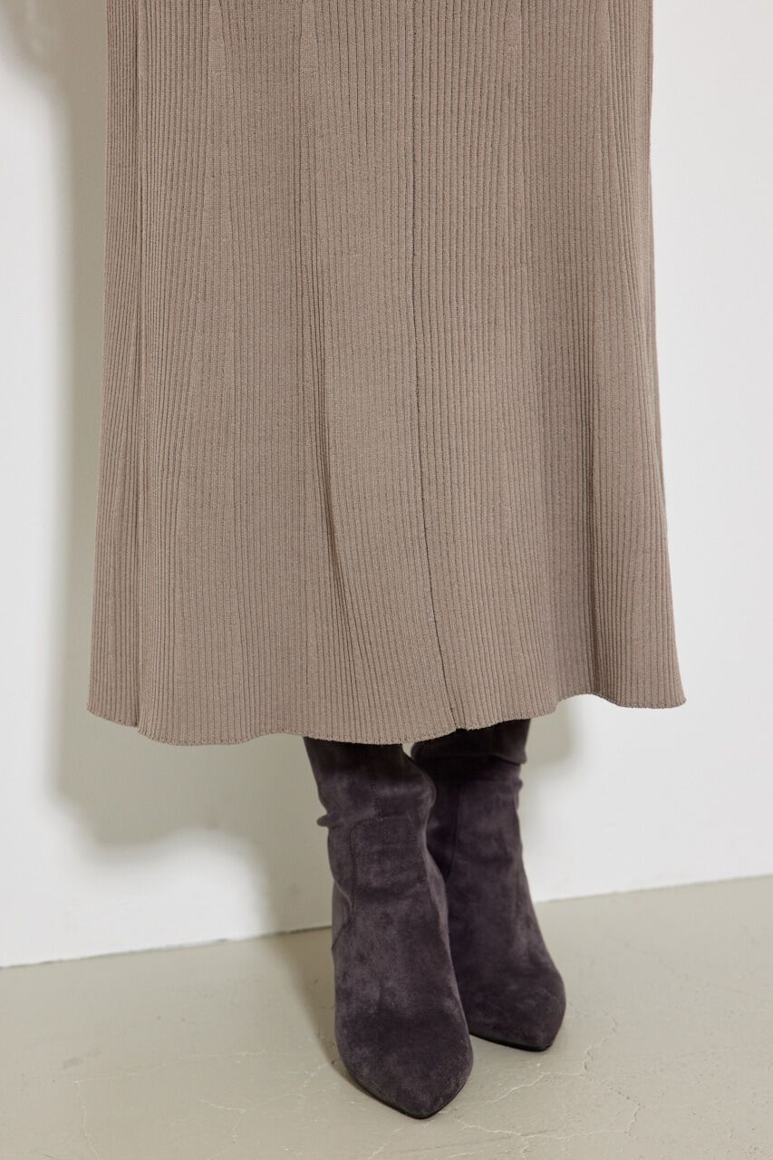 rienda「オーガンジードッキングバックレースUP Knit OP」|ワンピース|