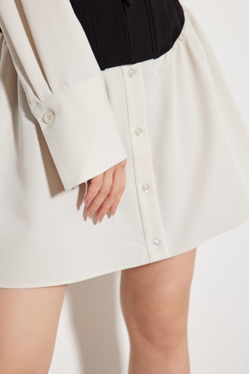 rienda「コルセットデザインシャツワンピース」|ワンピース|