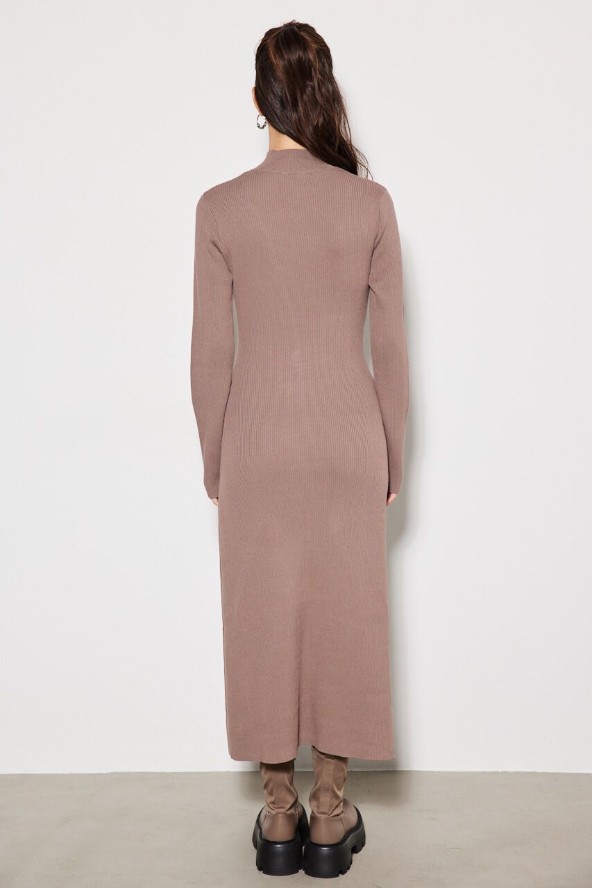 rienda「フロントボタンスリット Knit OP」|ワンピース|