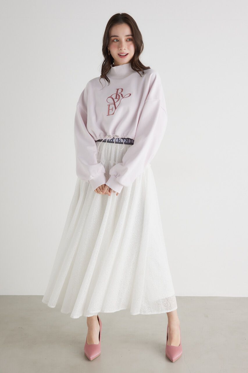 rienda「バルーンヘムロゴスウェットTOP」|Tシャツ・カットソー|