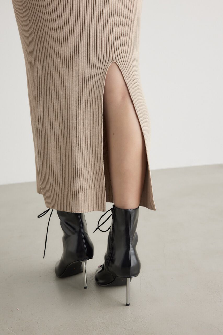 rienda「オーバーカラータイトknit OP」|ワンピース|