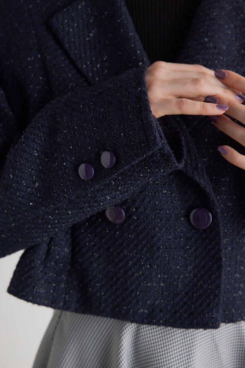 rienda「2wayショルダーツイードショート JK」|ダウンベスト・ベスト|