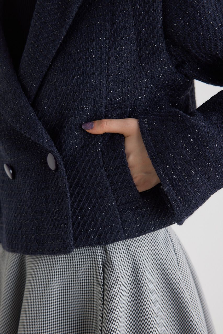 rienda「2wayショルダーツイードショート JK」|ダウンベスト・ベスト|