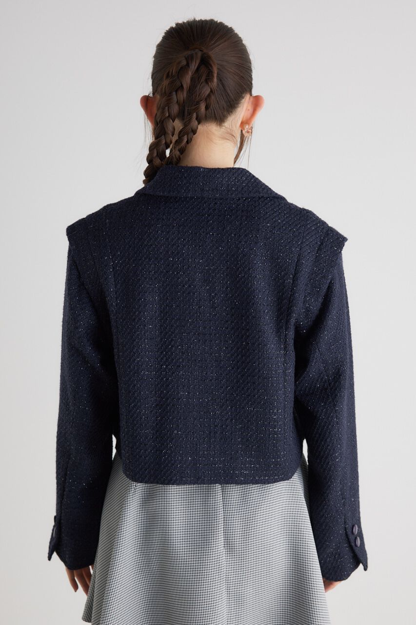 rienda「2wayショルダーツイードショート JK」|ダウンベスト・ベスト|