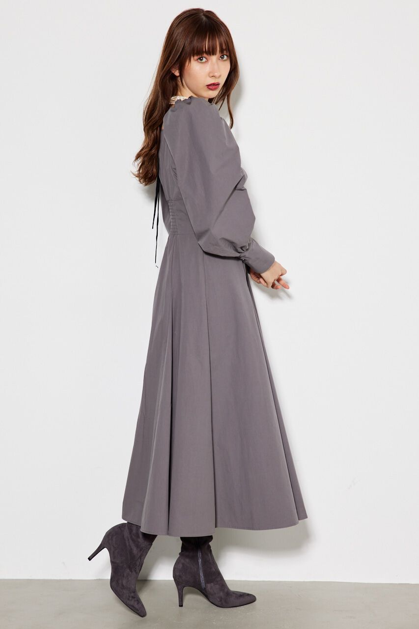 rienda「ボリュームパフSLVフレアOP」|ワンピース|