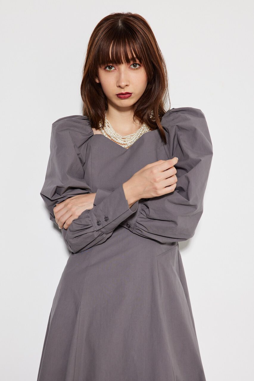 rienda「ボリュームパフSLVフレアOP」|ワンピース|