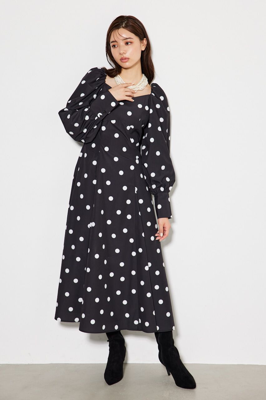 rienda「ボリュームパフSLVフレアOP」|ワンピース|