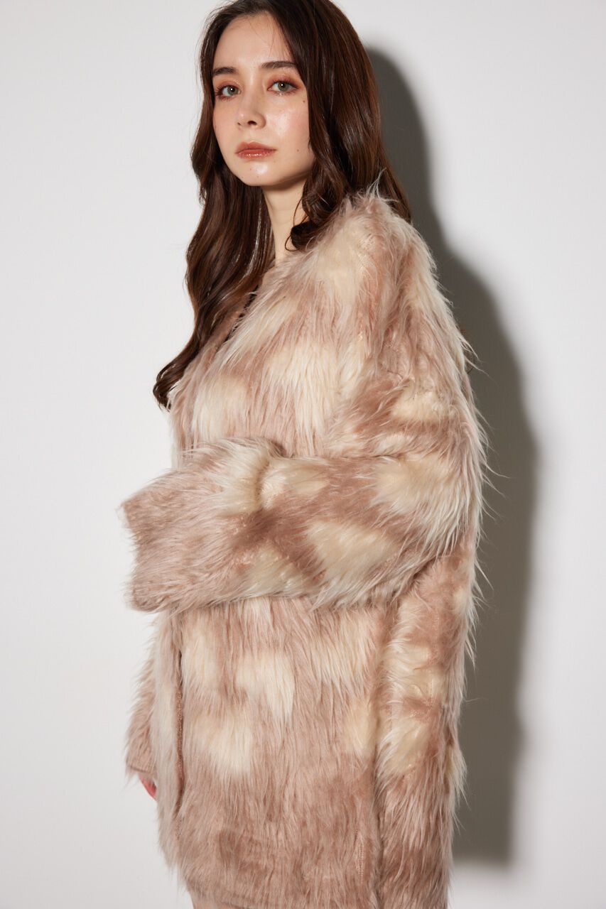 rienda「2WAYロングシャギールーズジャガードニットカーデ」|カーディガン|