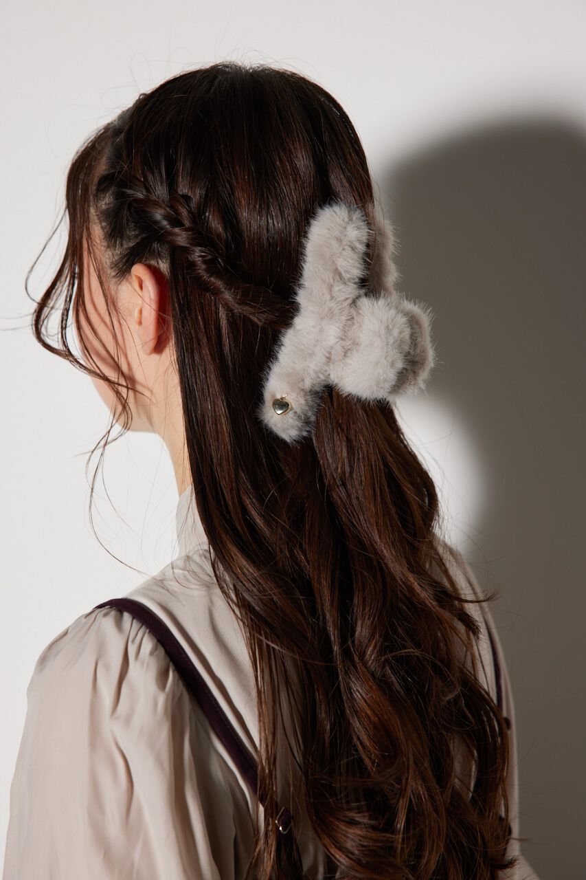 rienda「ショートフェイクファーヘアクリップ」|その他|