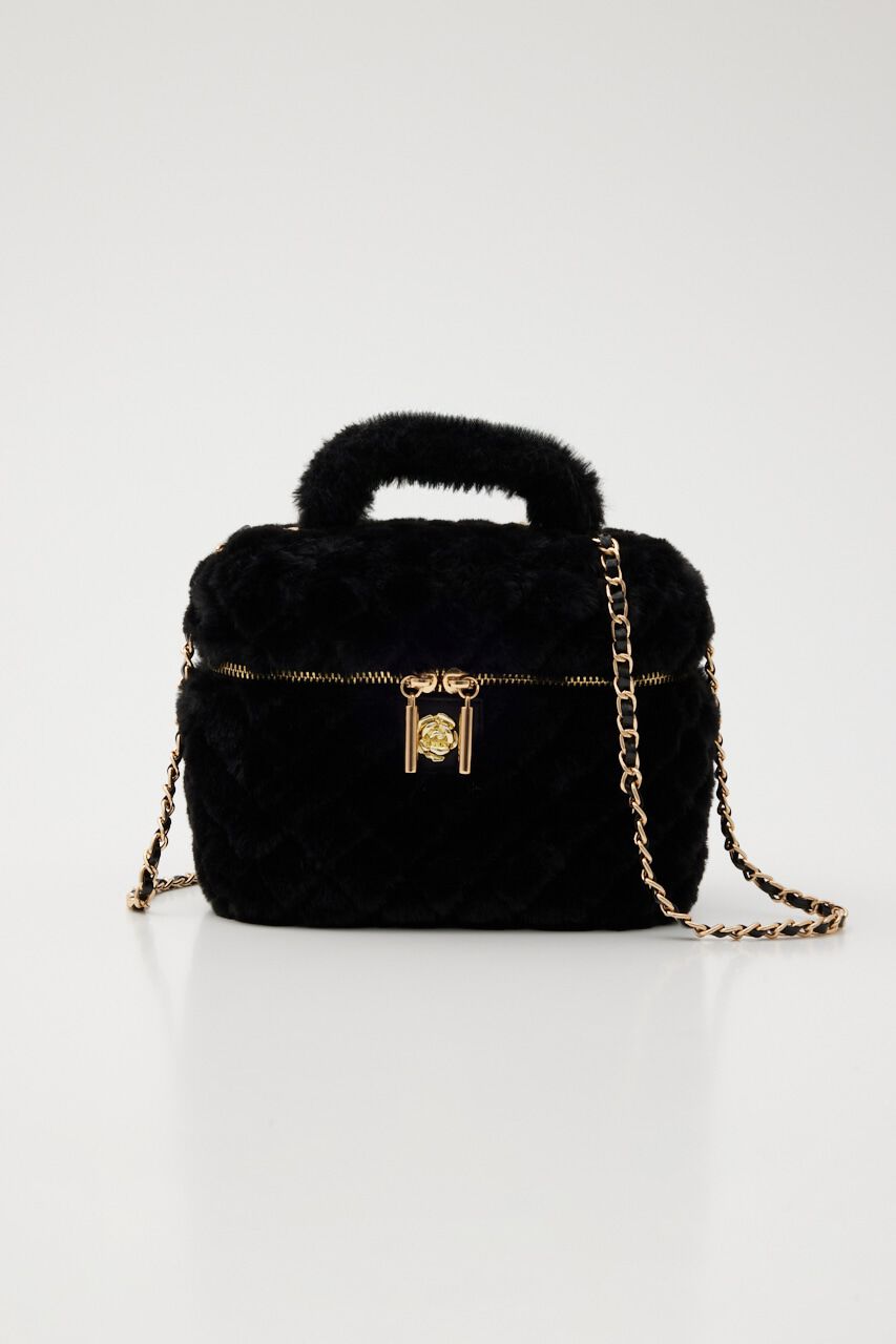 rienda「フェイクファーバニティーバッグ」|その他|BLK