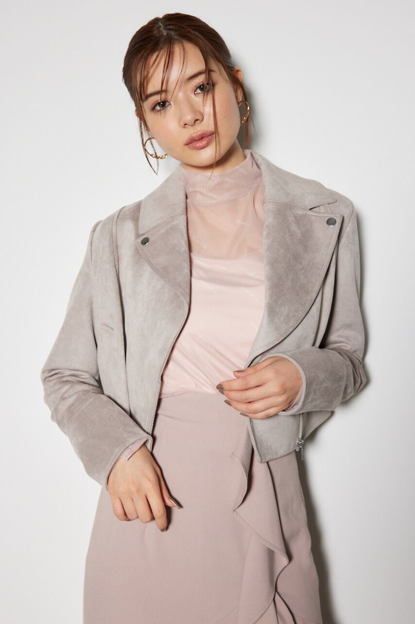 rienda「24AWフェイクスエードライダースジャケット」|その他|