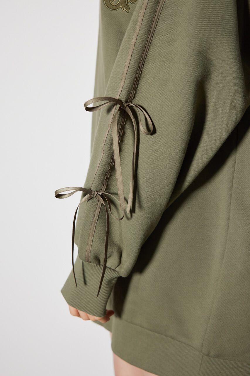 rienda「リボンスリーブ裏起毛ミニワンピース」|ワンピース|