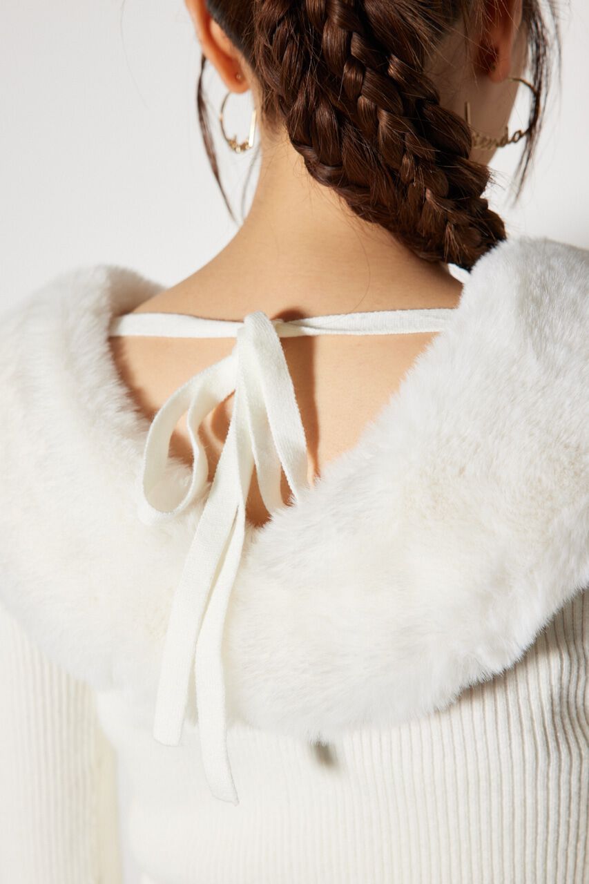 rienda「2WAYフェイクファーニット トップス」|ニット・セーター|