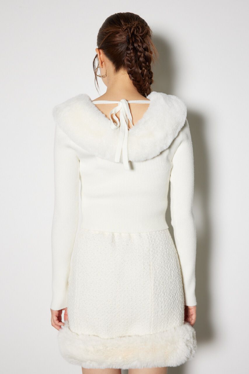 rienda「2WAYフェイクファーニット トップス」|ニット・セーター|