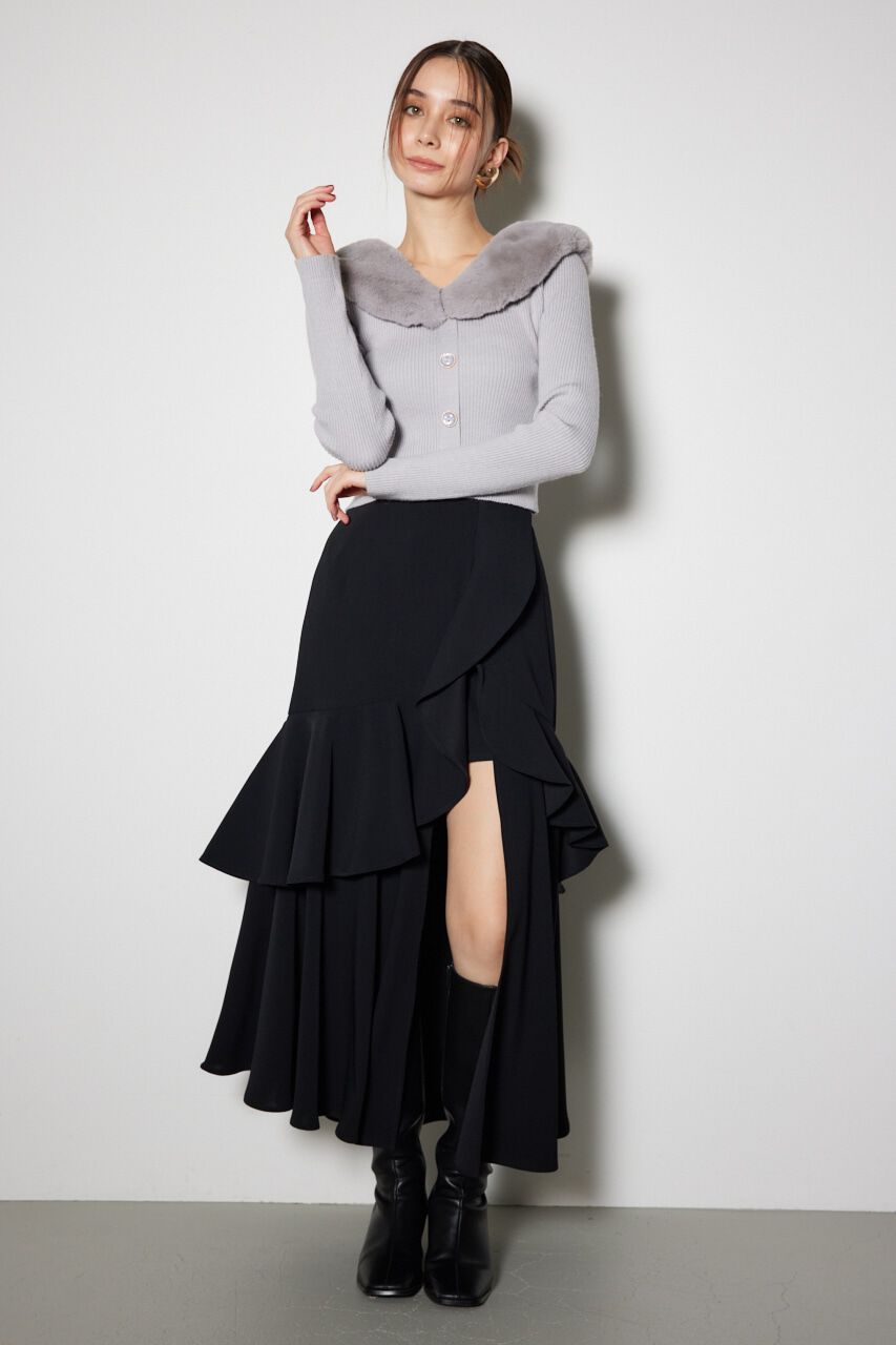 rienda「2WAYフェイクファーニット トップス」|ニット・セーター|