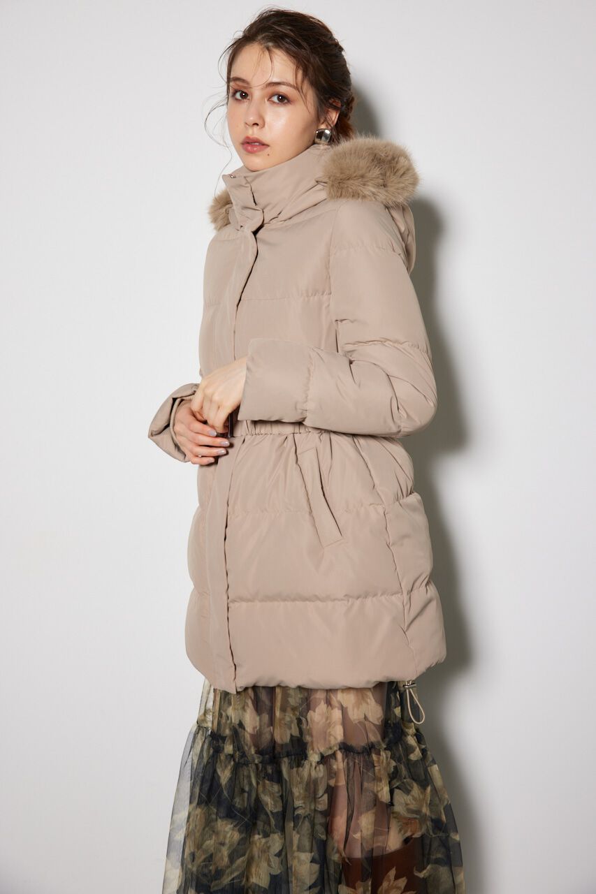 rienda「シャーリングゴムベルト付きシェイプダウンコート」|その他|