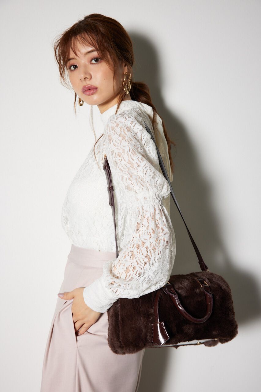 rienda「フェイクファーボストンバッグ」|その他|