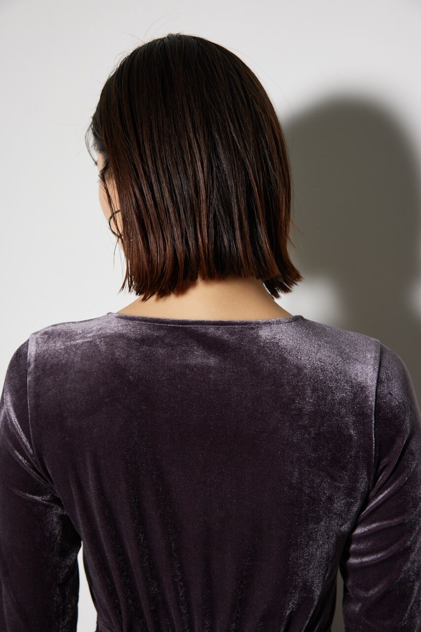 rienda「2WAYベロアフレアミニワンピース」|ワンピース|