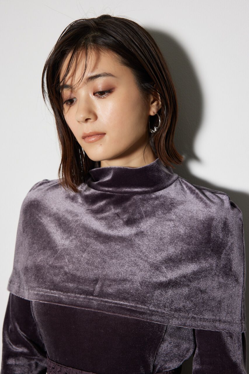 rienda「2WAYベロアフレアミニワンピース」|ワンピース|