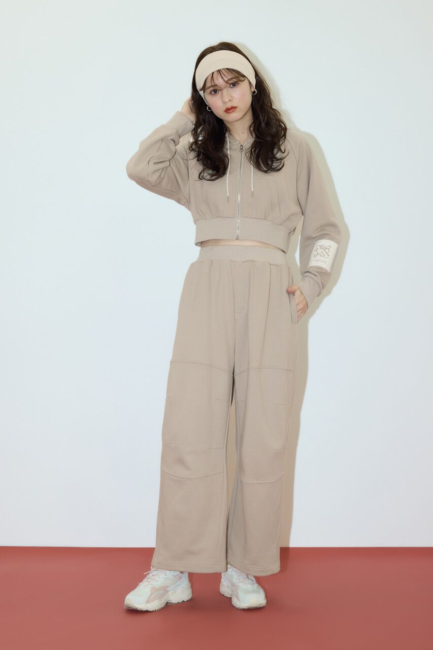 rienda「Rパッチ付きレディーススウェットトップス」|パーカー|