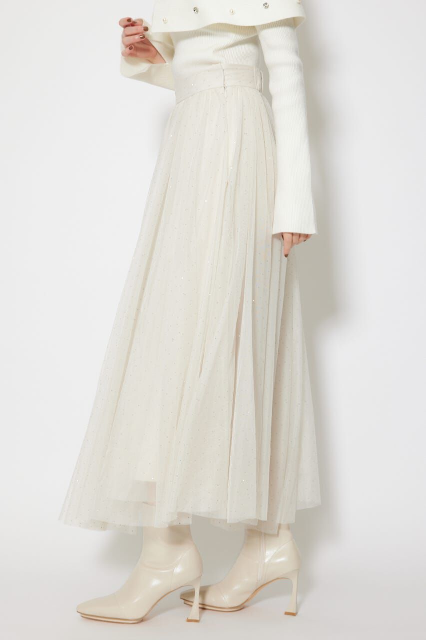 rienda「デコレーションチュールフレアスカート」|スカート|