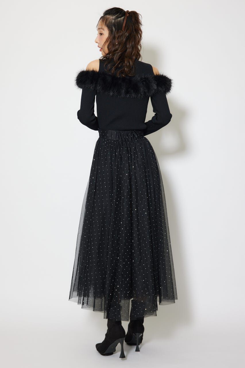 rienda「デコレーションチュールフレアスカート」|スカート|